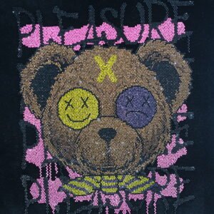 Bear Rhinestone Heat Transfer
