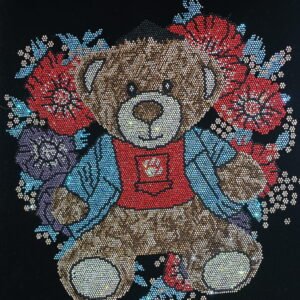 Bear Rhinestone Heat Transfer
