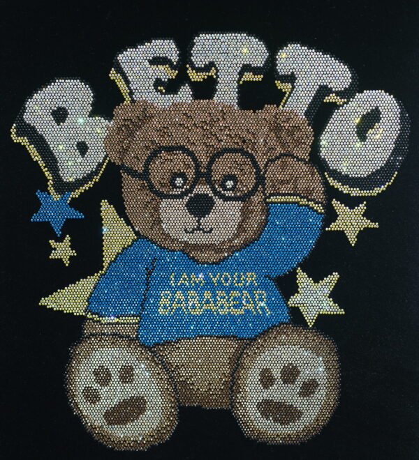 Bear Rhinestone Heat Transfer