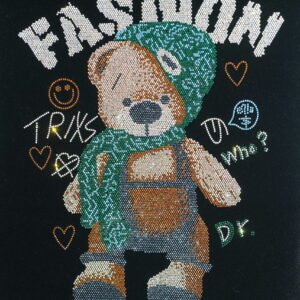 Bear Rhinestone Heat Transfer