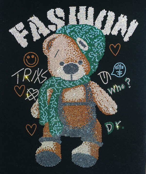 Bear Rhinestone Heat Transfer