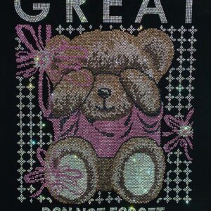 Bear Rhinestone Heat Transfer