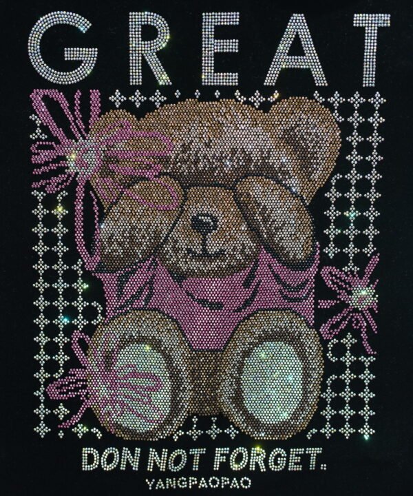 Bear Rhinestone Heat Transfer