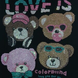 Bear Rhinestone Heat Transfer