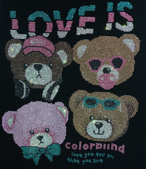Bear Rhinestone Heat Transfer