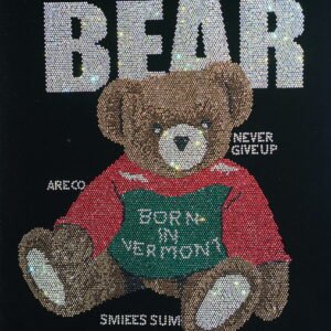 Bear Rhinestone Heat Transfer