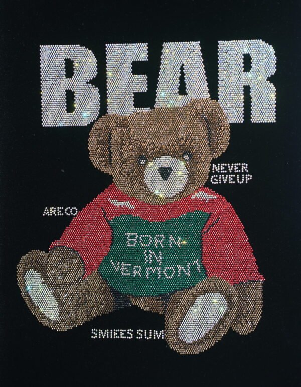 Bear Rhinestone Heat Transfer