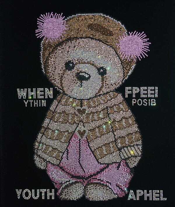 Bear Rhinestone Heat Transfer