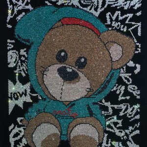 Bear Rhinestone Heat Transfer