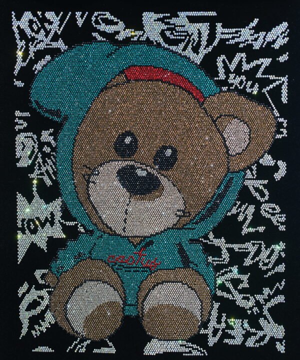 Bear Rhinestone Heat Transfer