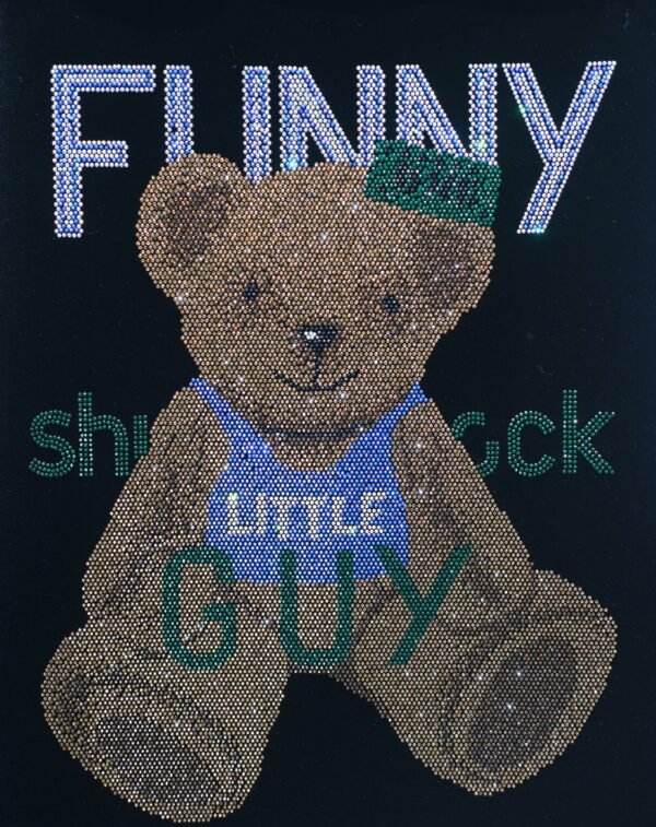 Bear Rhinestone Heat Transfer