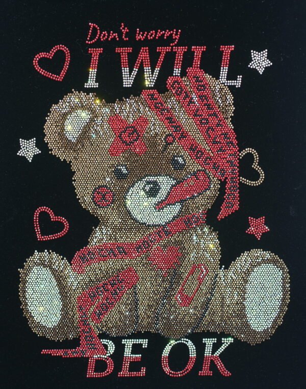 Bear Rhinestone Heat Transfer