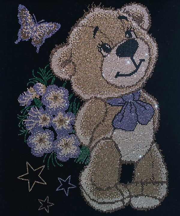 Bear Rhinestone Heat Transfer