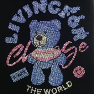 Bear Rhinestone Heat Transfer