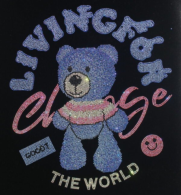 Bear Rhinestone Heat Transfer