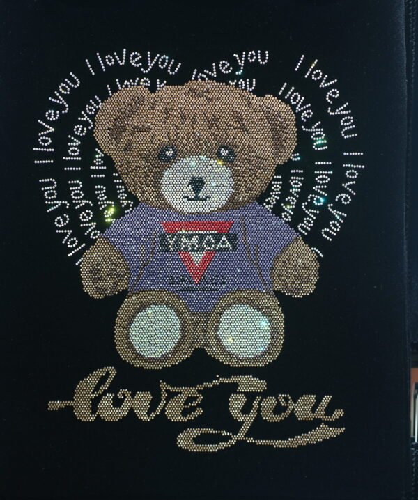Bear Rhinestone Heat Transfer