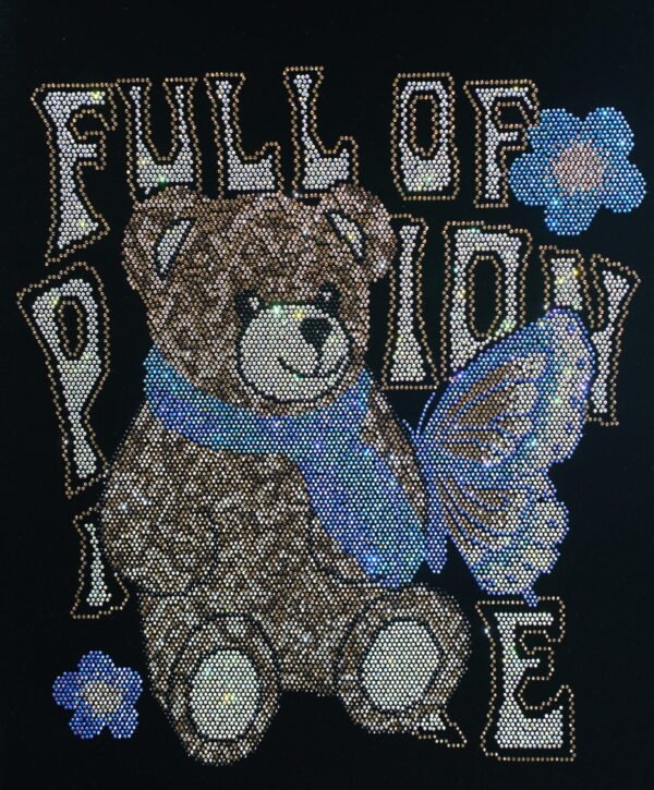Bear Rhinestone Heat Trasnfer
