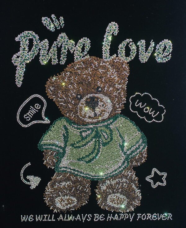 Bear Rhinestone Heat Transfer