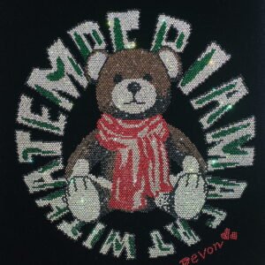 Bear Rhinestone Heat Transfer