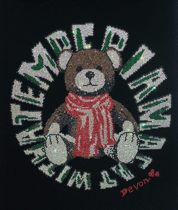 Bear Rhinestone Heat Transfer