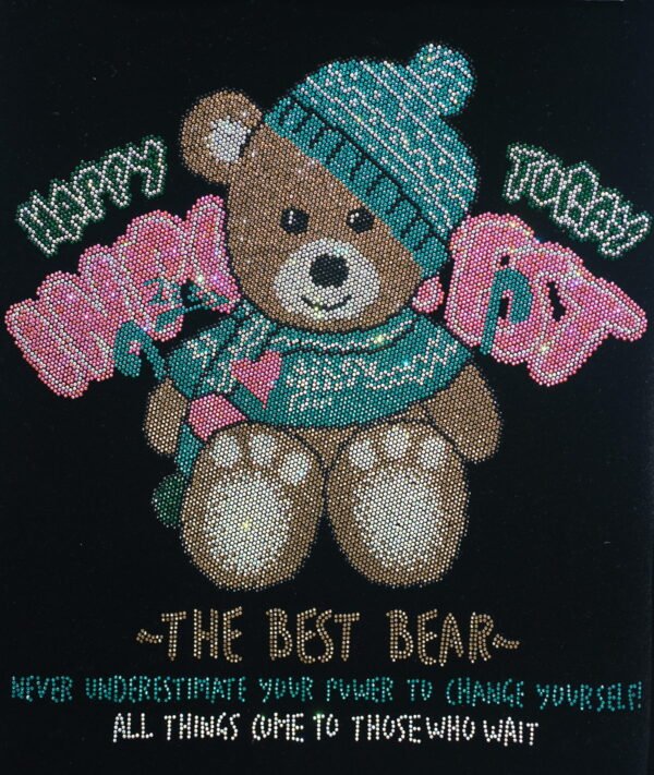 Bear Rhinestone Heat Transfer