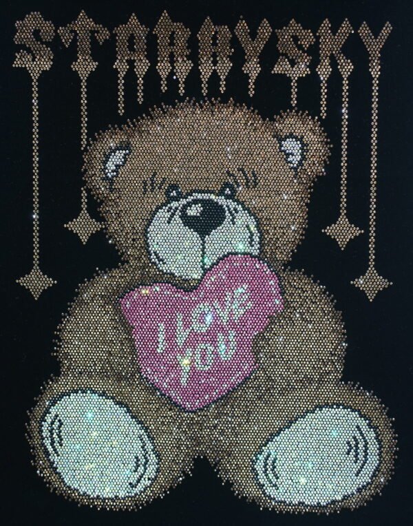 Bear Rhinestone Heat Transfer